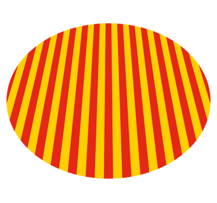 Vibrant striped display striped vinyl rug - TenStickers