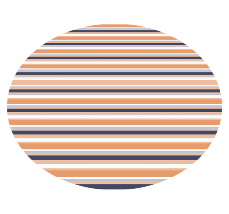 Striped vinyl rug with striped circular design - TenStickers