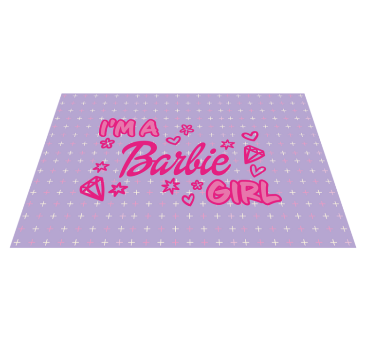 I'M A BARBIE kids vinyl rug - TenStickers