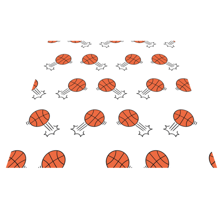 Basketball Motion Pattern kids vinyl rug - TenStickers