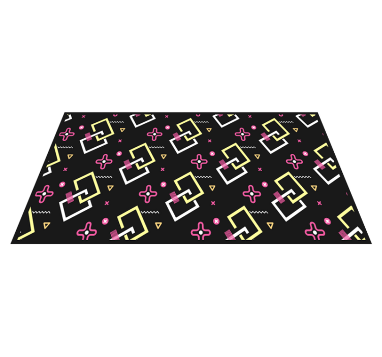 Geometric vinyl rug modern pattern play - TenStickers