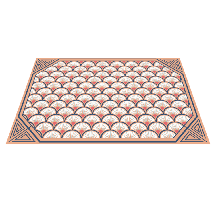 Art deco purple pink pattern tile carpet - TenStickers