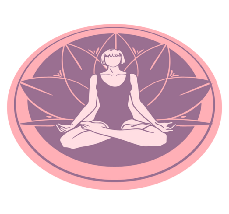 Serene Meditation Symbol mandala vinyl rug - TenStickers