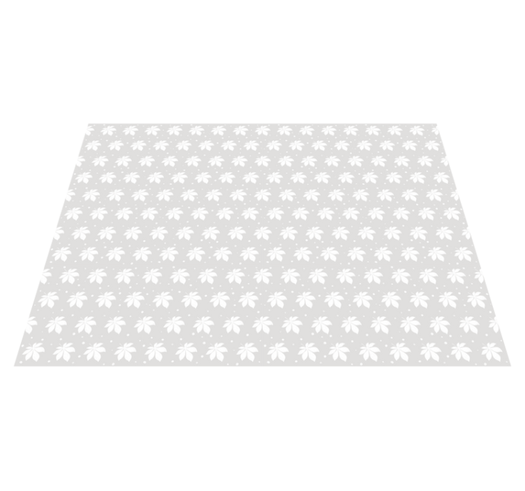 Floral vinyl rug delicate botanical design - TenStickers