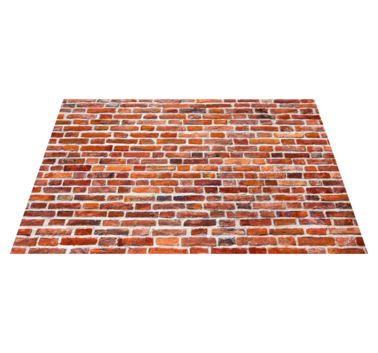 Rustic red look stone effect vinyl rug - TenStickers