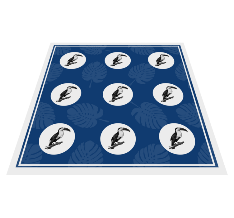 Tropical Toucan Pattern animal vinyl rug - TenStickers