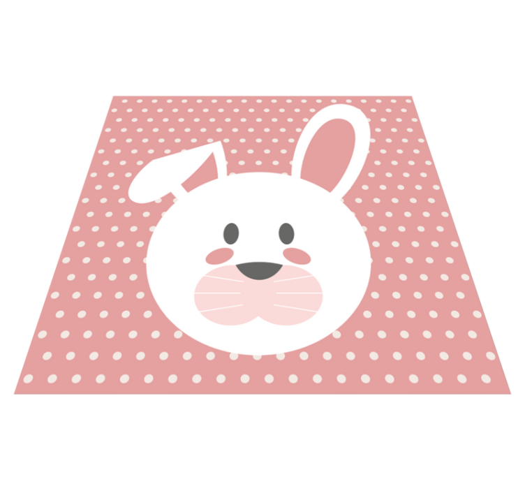 Polka Dot Bunny kids rug - TenStickers