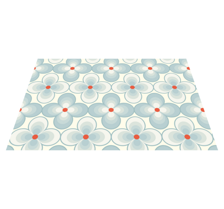 Pretty floral motifs floral rug - TenStickers