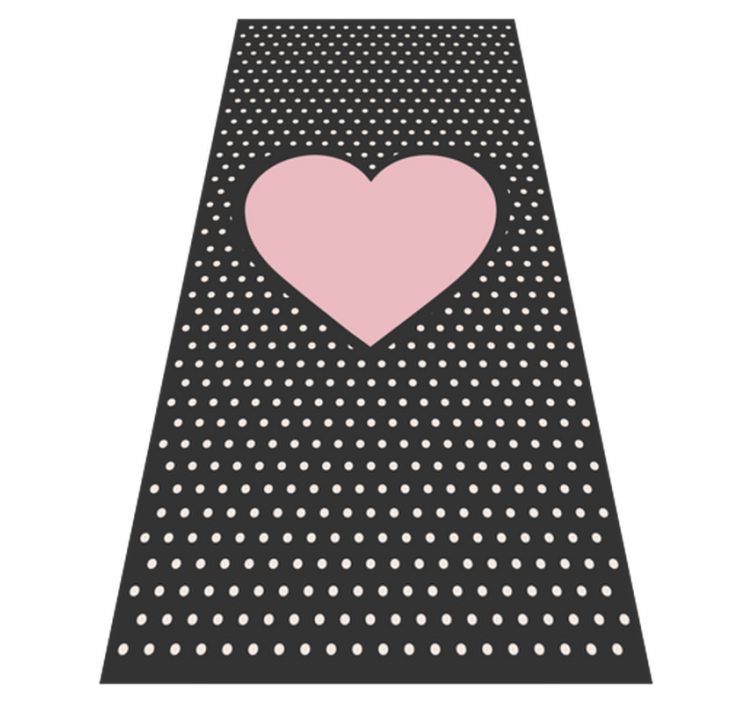 Polka Heart Accent kids rug - TenStickers