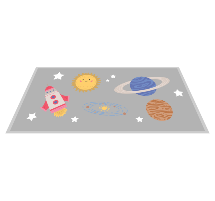 Space Adventure Theme playroom carpet - TenStickers