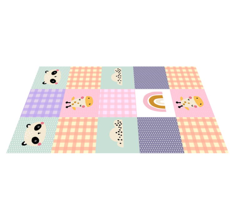Playful Patchwork kids rug - TenStickers