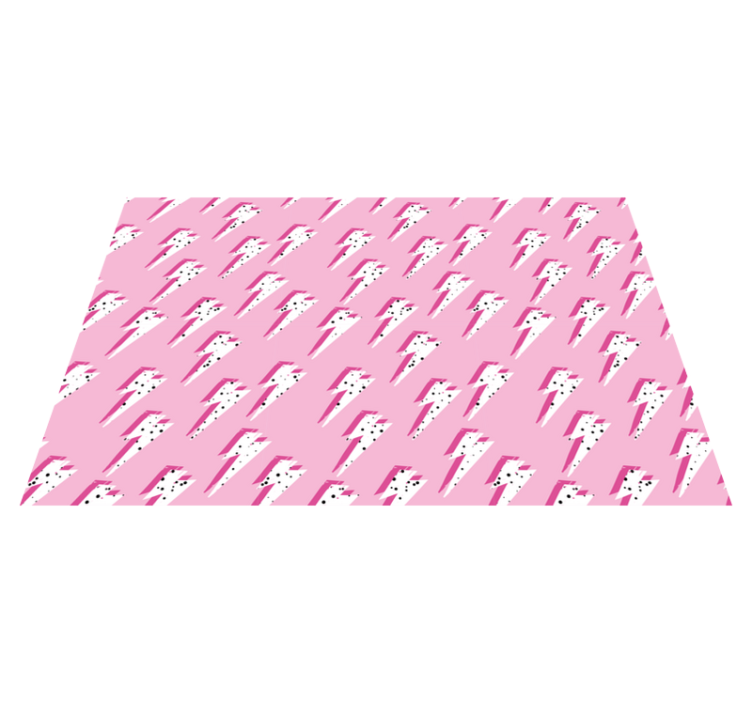 Pink Lightning Pattern kids vinyl rug - TenStickers