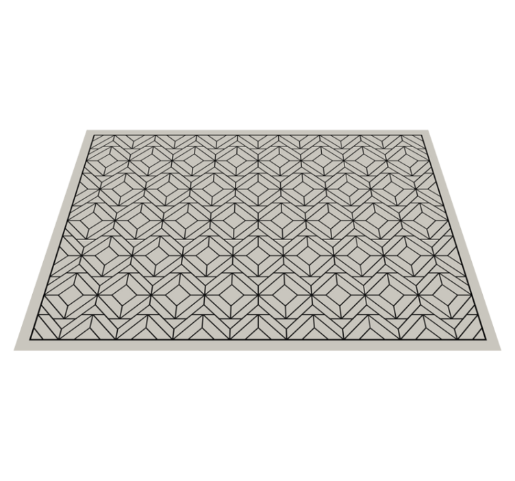 Black and white square pattern geometric rugs - TenStickers