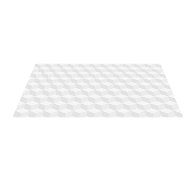 Cubical Illusion geometric vinyl rug - TenStickers