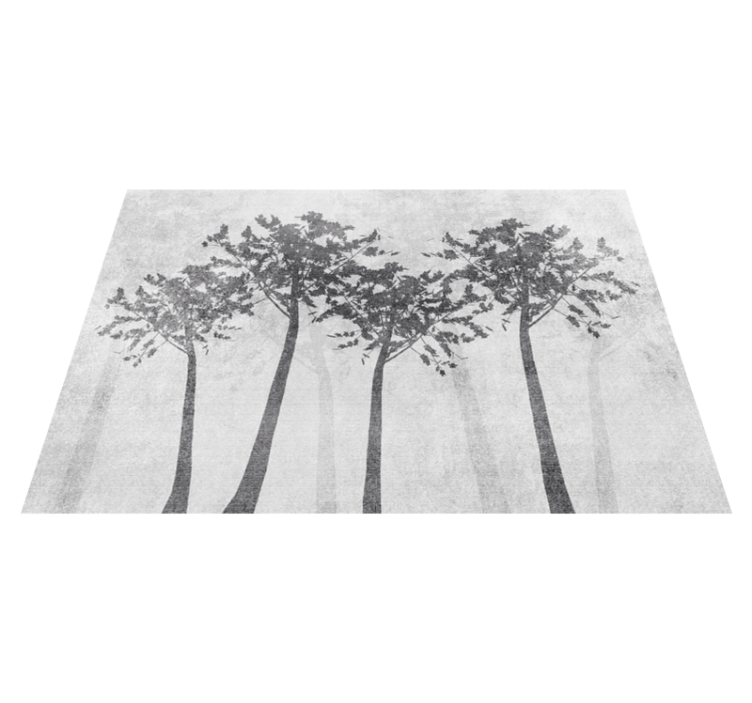 Forest Silhouette nature vinyl rug - TenStickers