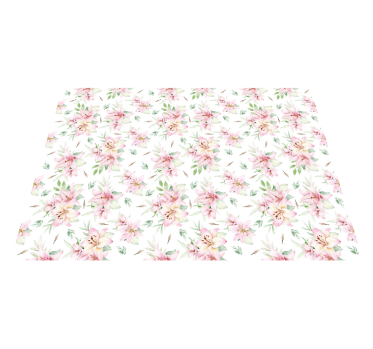 Floral Blossom Elegance floral vinyl rug - TenStickers