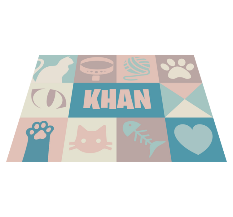 Cats personalized animal rug - TenStickers