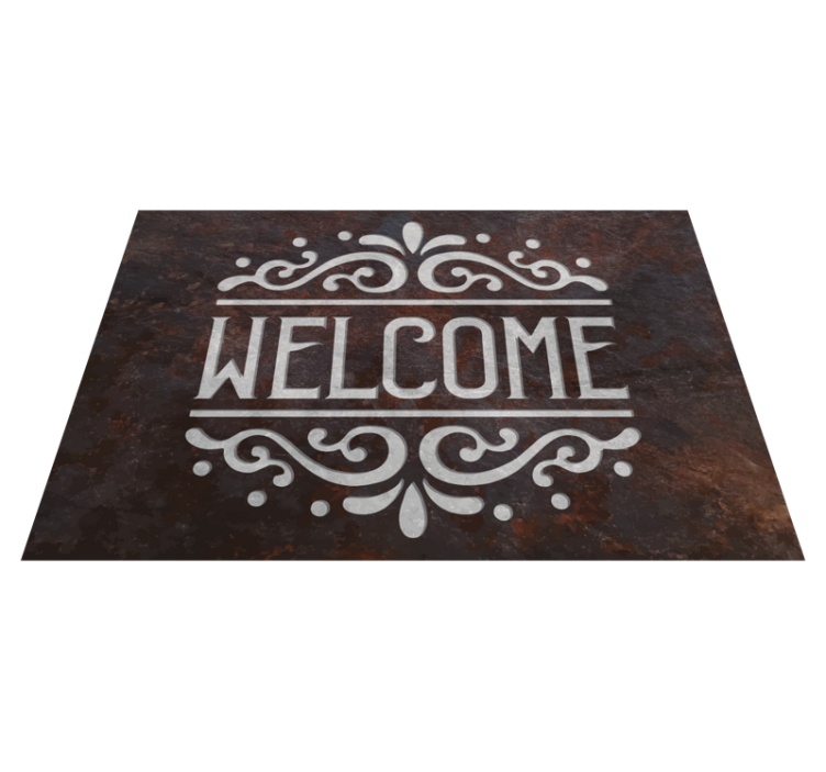 Vintage welcome sign entrance hall tiles - TenStickers