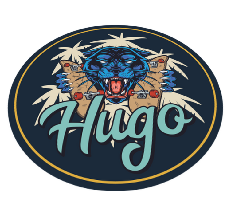 Custom panther animal mat - TenStickers