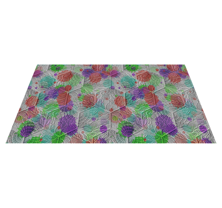 stained Gaudi tiles living room rug - TenStickers