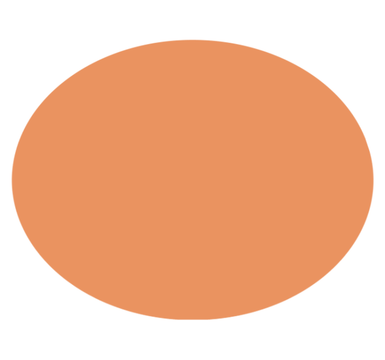 "Apricot Crush" circular vinyl rug - TenStickers