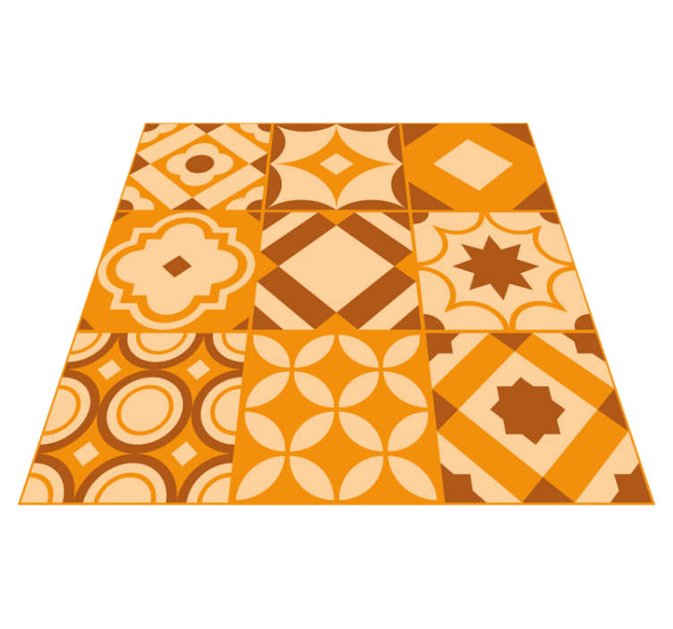 rustic tiles kitchen mat - TenStickers