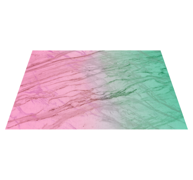 Pink & Green pastel color marble vinyl rug - TenStickers