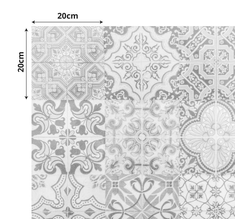 Stone effect mosaic pattern tile carpet - TenStickers