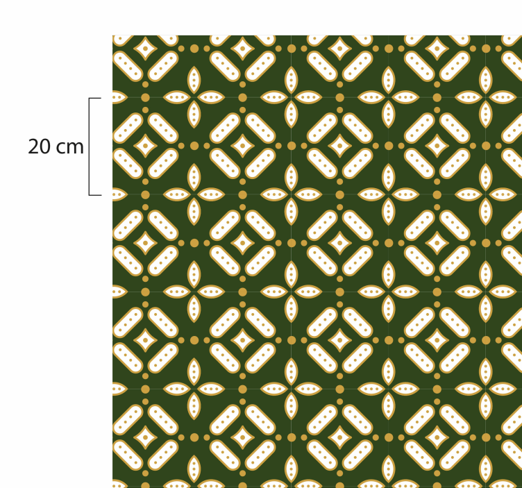 Geometric Ornamentation kitchen vinyl rug - TenStickers