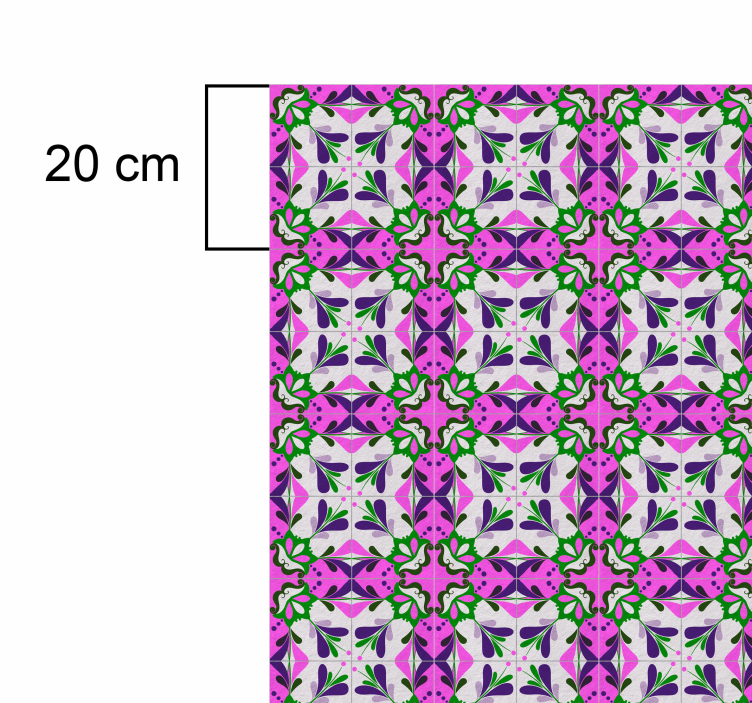 pink hydraulic tile vintage rug - TenStickers