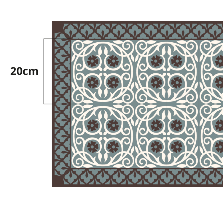 Classic pattern with circles  tile carpet - TenStickers