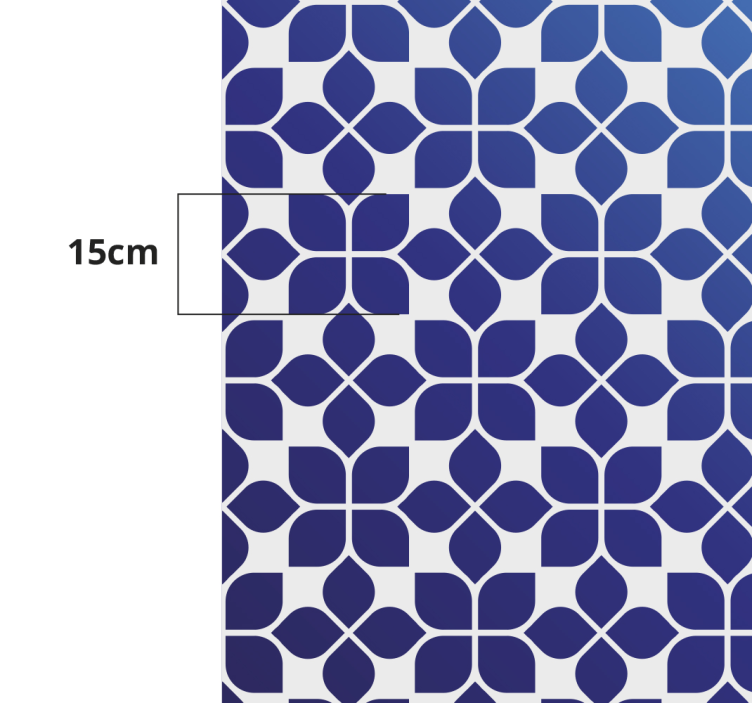 Geometric Fading Tiles geometric vinyl rug - TenStickers