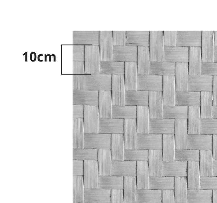 Woven grey texture living room vinyl rug - TenStickers