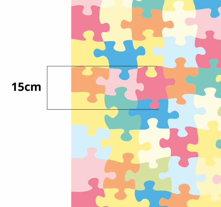 Colourful Puzzle Pieces kids vinyl rug - TenStickers