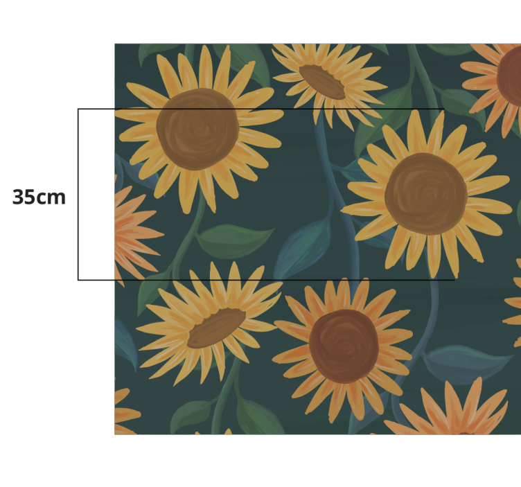 Sunflowers plant floral vinyl rug - TenStickers