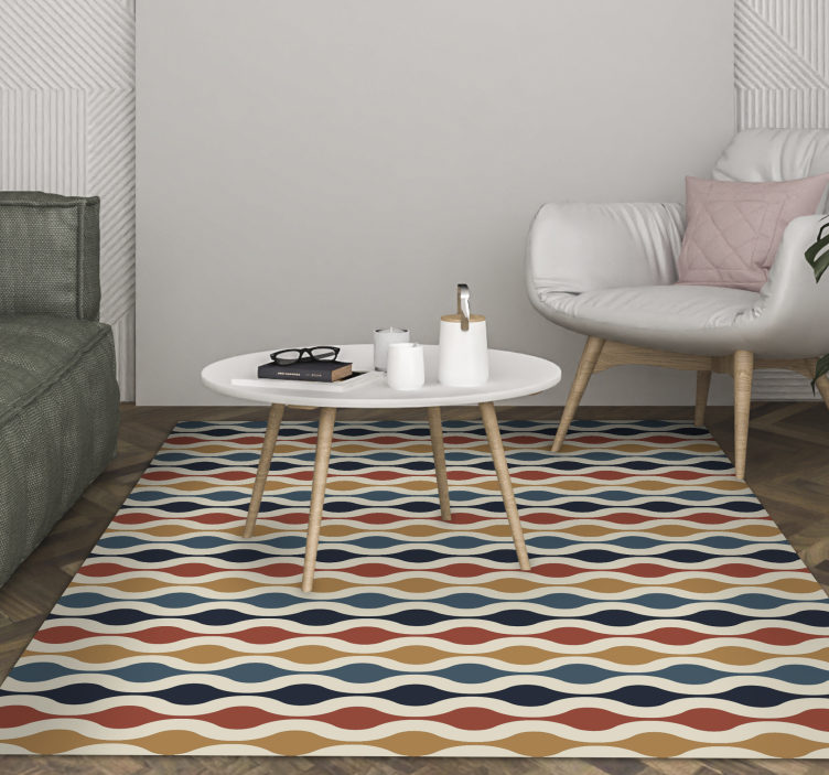 70s Wave vintage vinyl rug - TenStickers