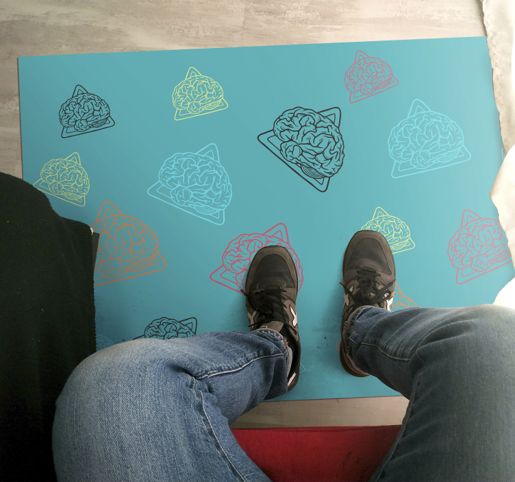 Abstract Brain Patterns kids vinyl rug - TenStickers