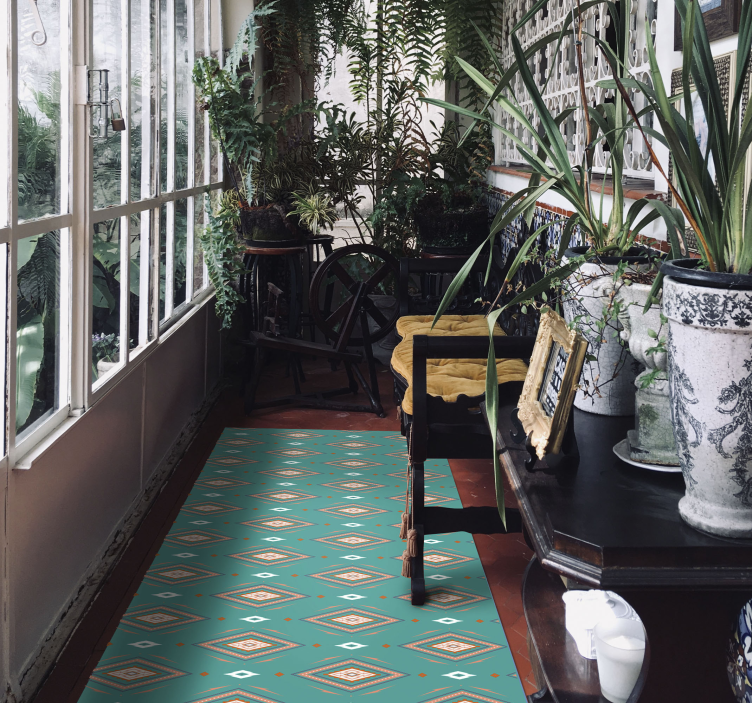 Abstract colourful diamonds geometric rugs - TenStickers