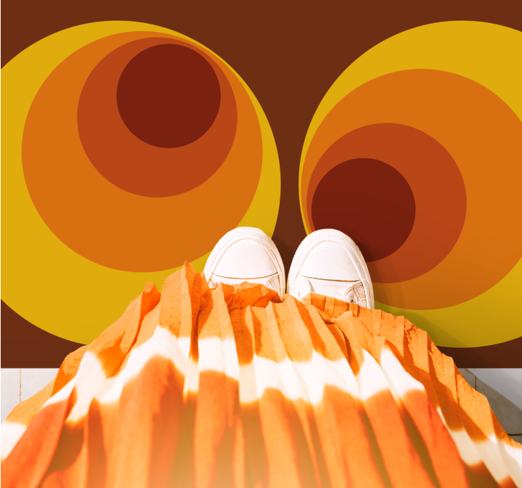 Abstract Geometric Swirls geometric rug - TenStickers