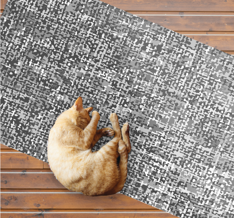 Abstract Monochrome Pattern textured vinyl rug - TenStickers