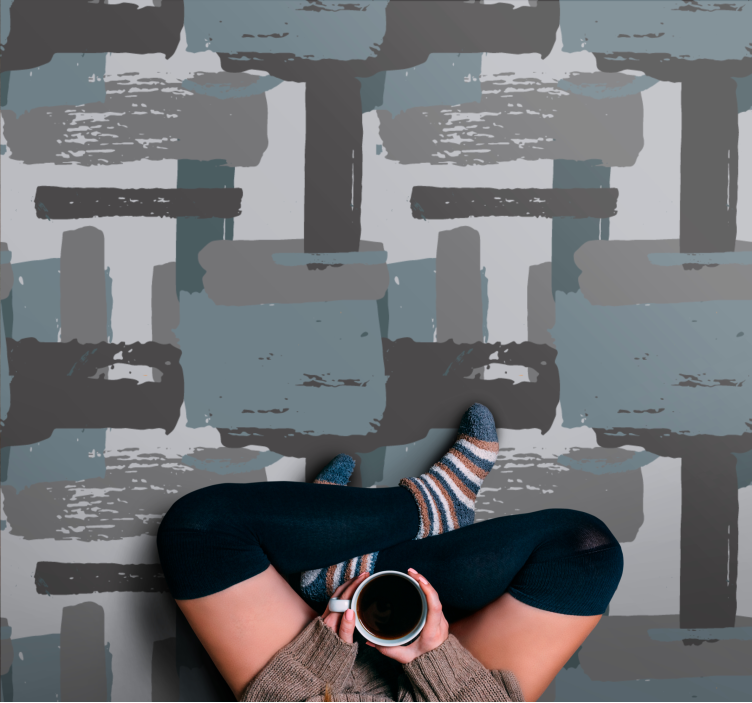 Abstract Mosaic mosaic vinyl rug - TenStickers