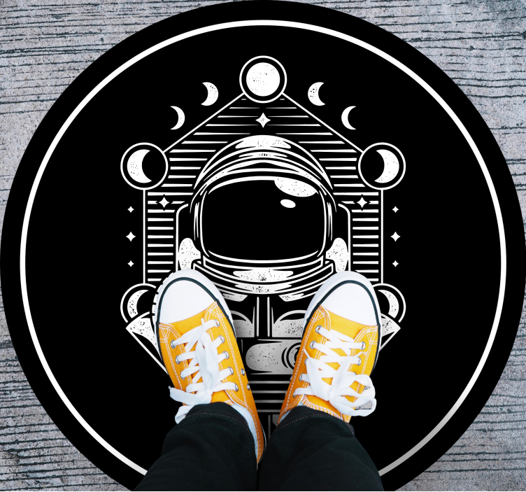 Astronaut Graphic teen vinyl rug - TenStickers