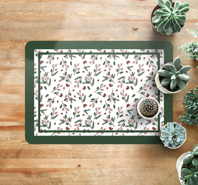 Botanical Garden floral vinyl rug - TenStickers