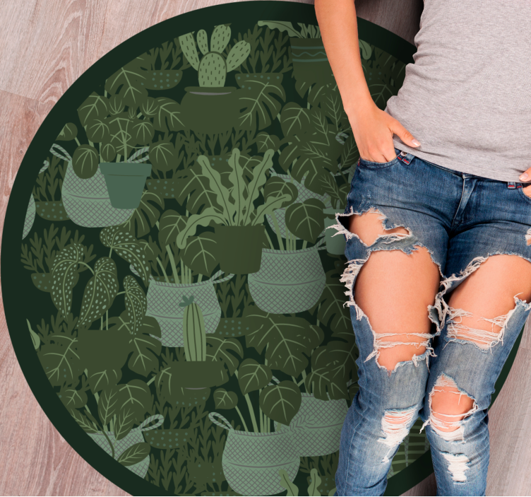 Botanical Illustration floral vinyl rug - TenStickers