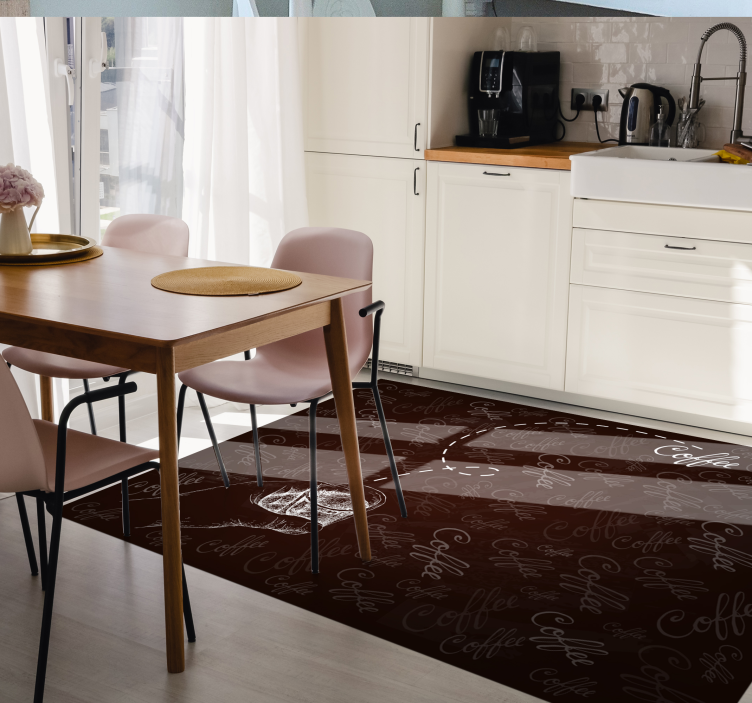 Calligraphic Beverage Motif custom rug - TenStickers