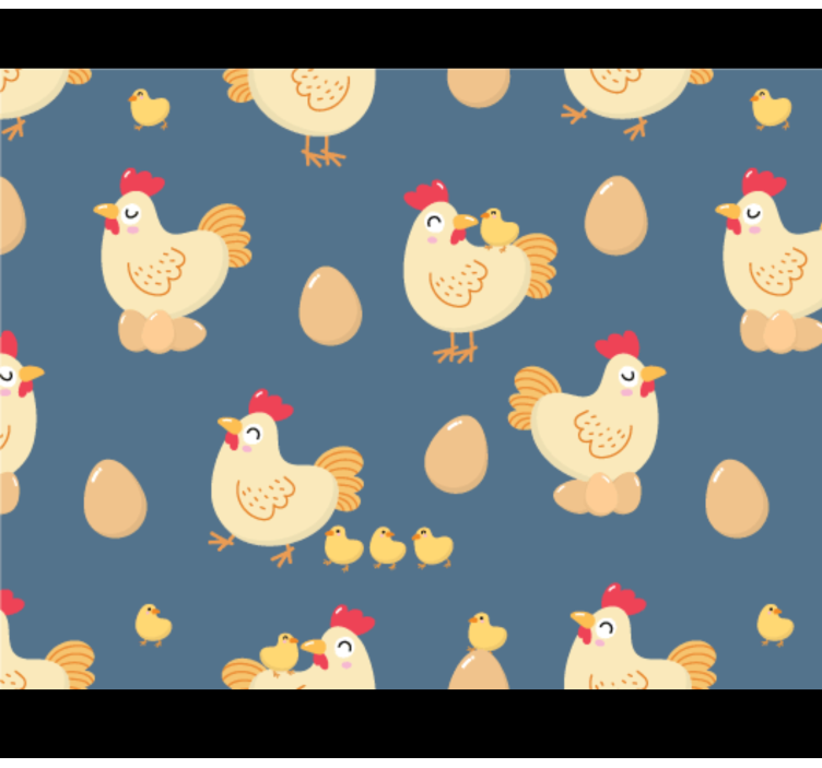 Charming Hen Pattern animal vinyl rug - TenStickers