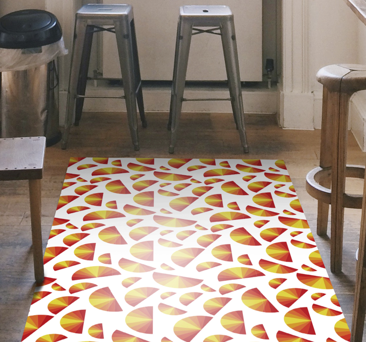 Circular Motif Array geometric vinyl rug - TenStickers