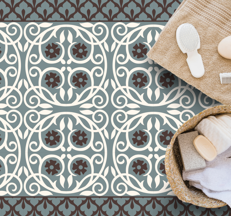 Classic pattern with circles  tile carpet - TenStickers