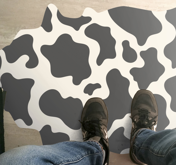 Cowhide Concept animal print vinyl rug - TenStickers