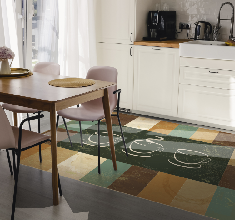 cup of coffe advertisment custom rug - TenStickers